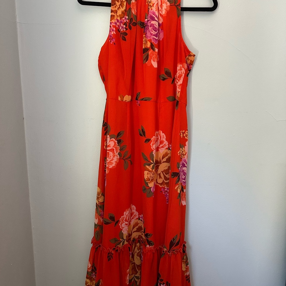Donna Morgan Red Floral Dress